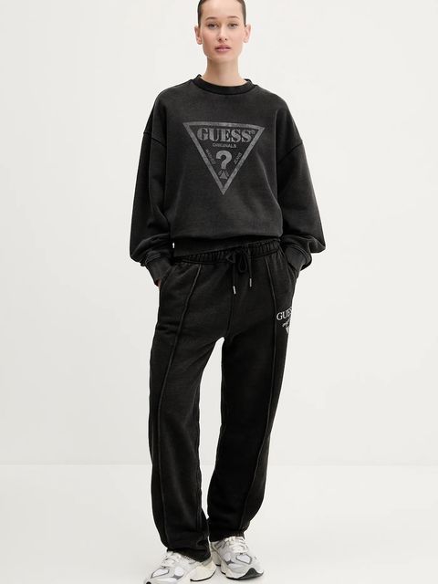 Guess Originals bluza bawełniana damska kolor czarny z nadrukiem M5GQ35 K68I4