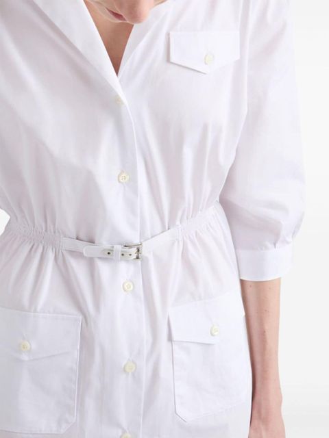 Prada poplin mini dress - White
