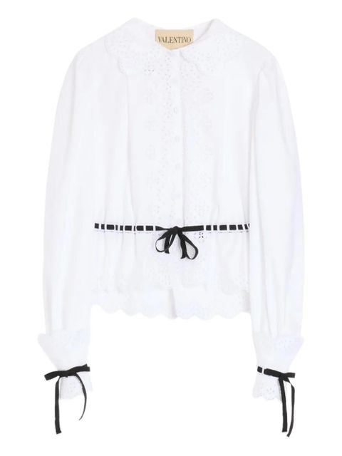 Valentino Garavani sangallo embroidered ribbon detailed shirt - White - zdjęcie produktu nr 1