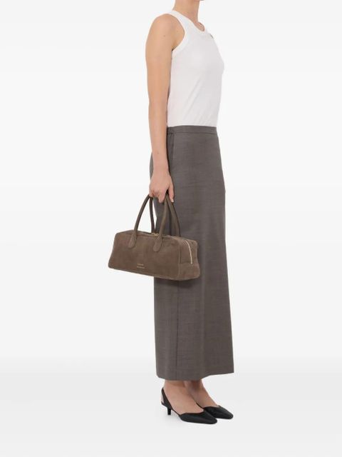LouLou de Saison Cara elasticated waistband vent maxi skirt - Brown