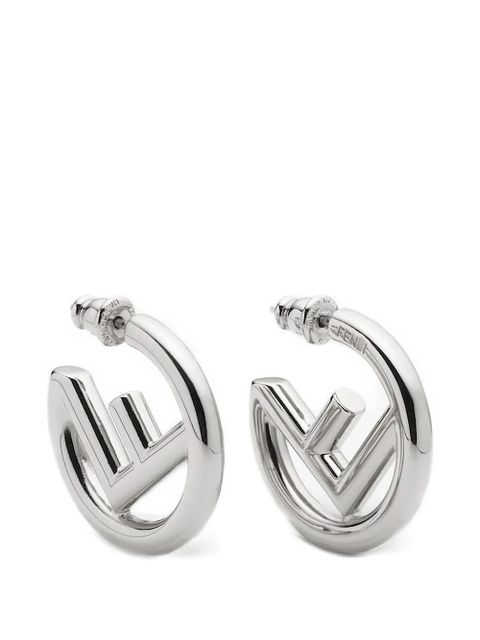 FENDI F Is Fendi logo earrings - Silver - zdjęcie produktu nr 1