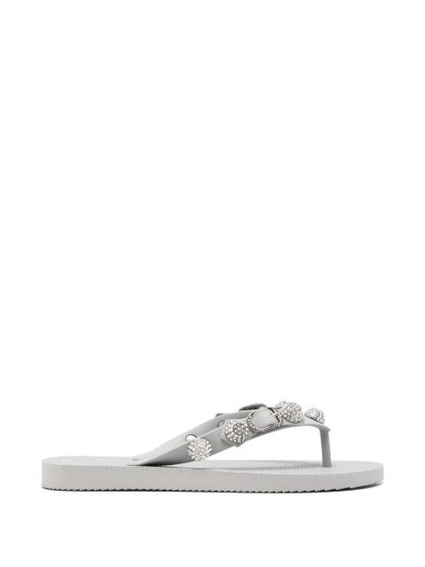 Balenciaga Cagole crystal-embellished flip-flops - Grey - zdjęcie produktu nr 1
