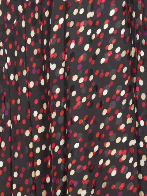 ISABEL MARANT dot-print asymmetric skirt - Red - zdjęcie produktu nr 2