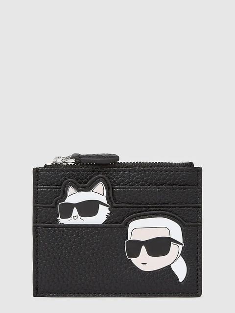 Karl Lagerfeld portfel IKON damski kolor czarny A4W32079 - zdjęcie produktu nr 1