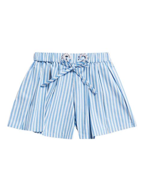 AREA pleated grommet shorts - Blue - zdjęcie produktu nr 1