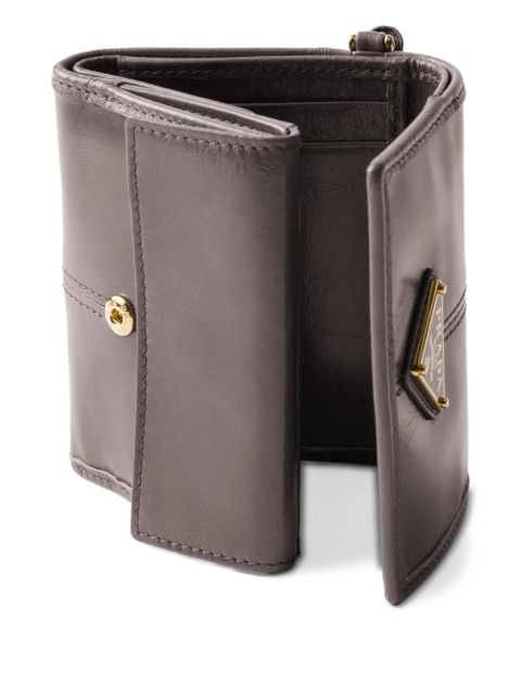 Prada triangle-logo wallet - Grey