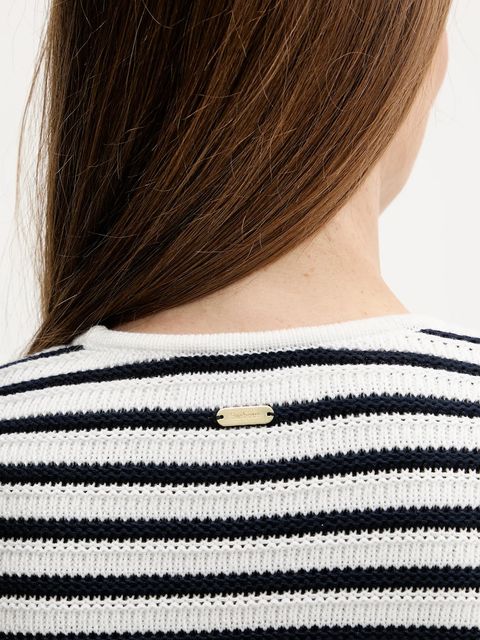 Barbour kardigan bawełniany ABBY damski kolor granatowy LKN1650