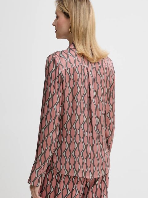 Fracomina koszula damska kolor różowy regular z kołnierzykiem klasycznym FS25WT6010W651K5