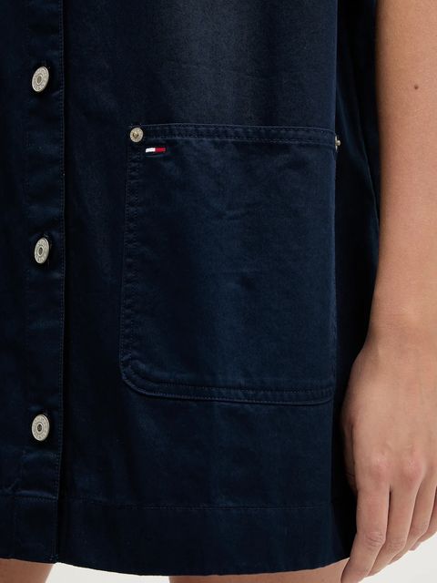 Tommy Jeans sukienka bawełniana kolor granatowy mini oversize DW0DW22531