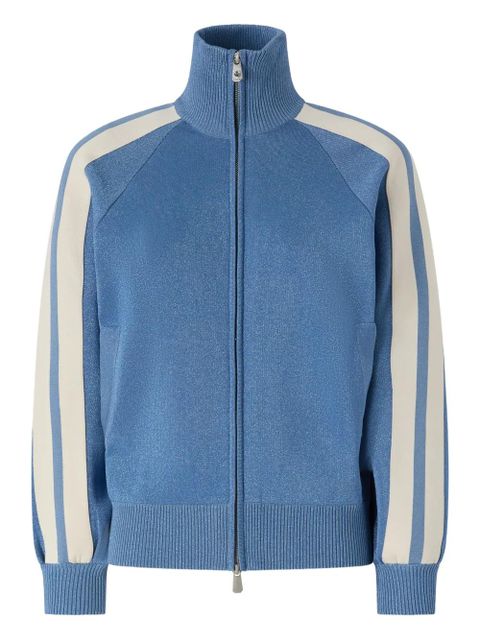 PINKO striped-sleeve zip-up sweatshirt - Blue - zdjęcie produktu nr 1