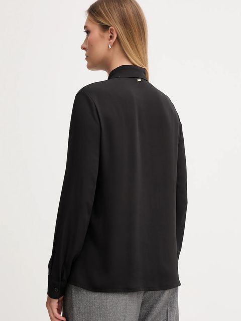 Gaudi koszula damska kolor czarny regular z kołnierzykiem klasycznym 521FD45030