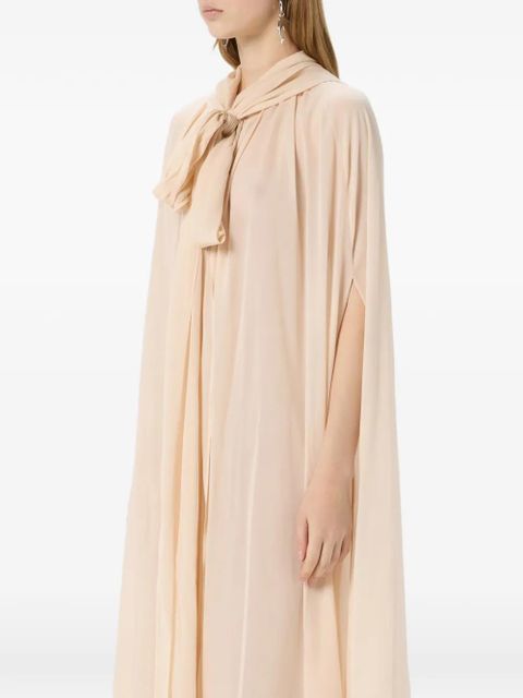 Blumarine hooded cape dress - Neutrals