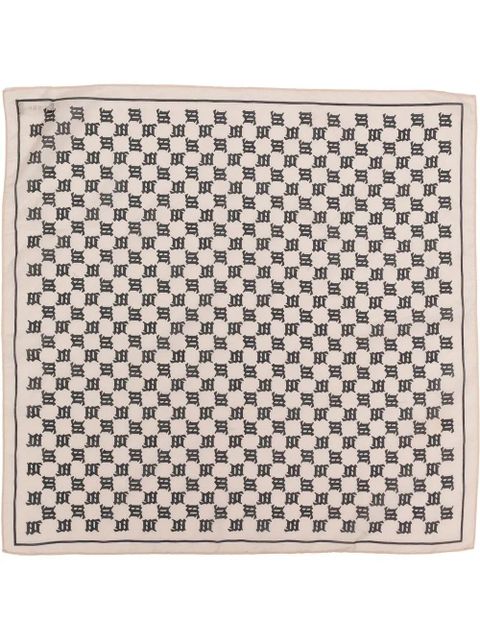 MISBHV monogram-pattern bandana - Neutrals