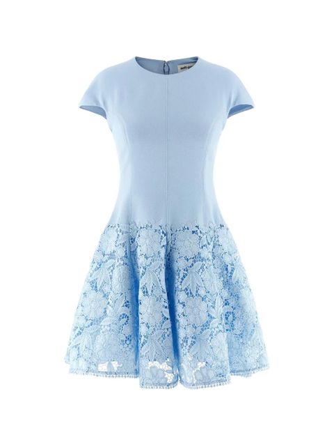Self-Portrait crepe lace dress - Blue - zdjęcie produktu nr 1