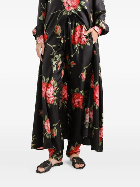 Dolce & Gabbana floral trousers - Black