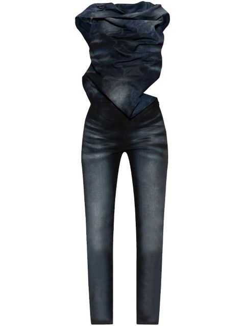 Diesel asymmetric-design jumpsuit - Blue