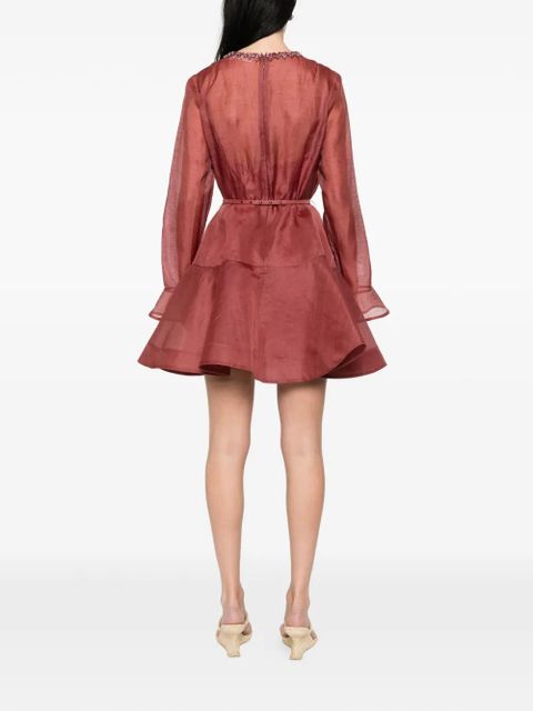 ZIMMERMANN Alchemy peplum mini dress - Red