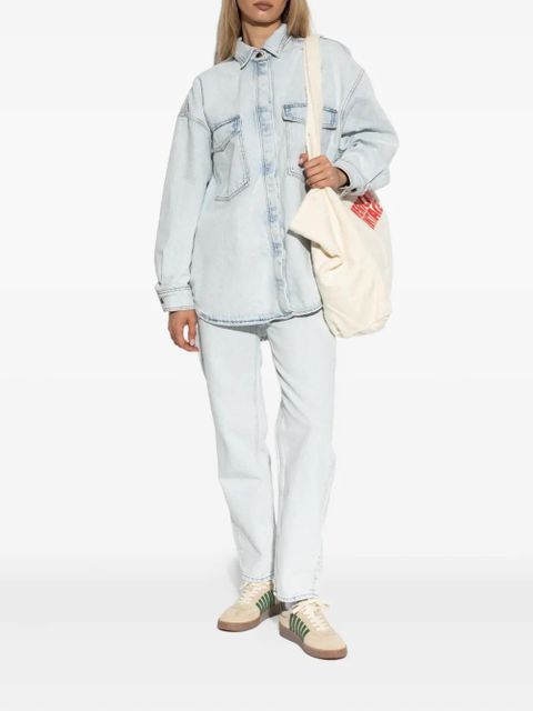 American Vintage Joybird patch-pocket denim shirt - Blue - zdjęcie produktu nr 2