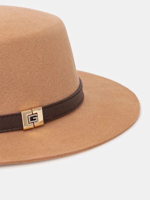 Guess kapelusz wełniany kolor brązowy wełniany AW5180 WOL03