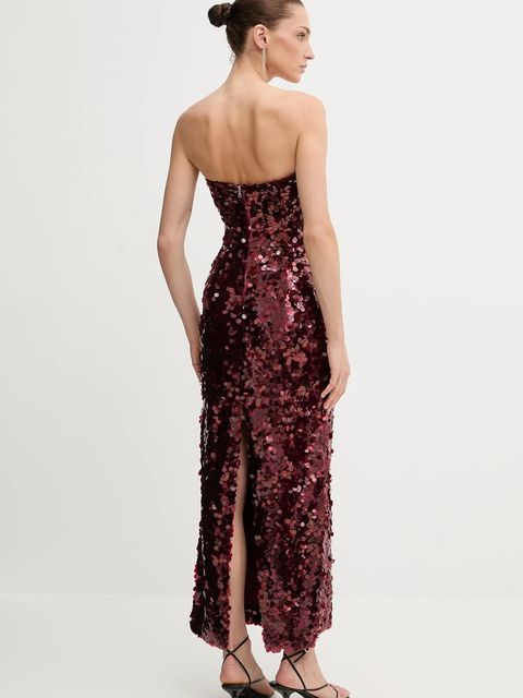 Bardot sukienka kolor czerwony mini rozkloszowana 59946DB1