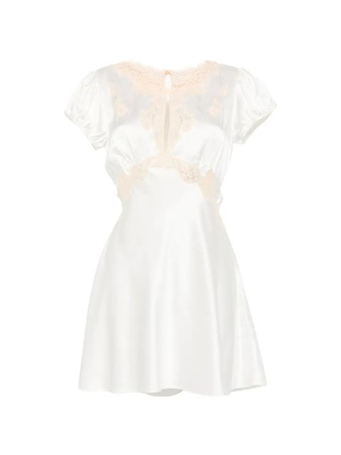 DÔEN Junia lace-trim mini dress - White - zdjęcie produktu nr 1