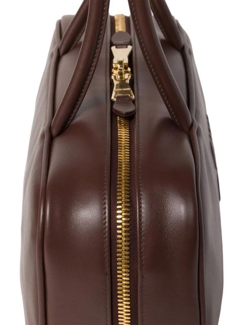 Miu Miu Beau logo-debossed leather bag - Brown