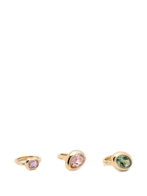 Swarovski Gema motif ring set (set of three) - Gold - zdjęcie produktu nr 1