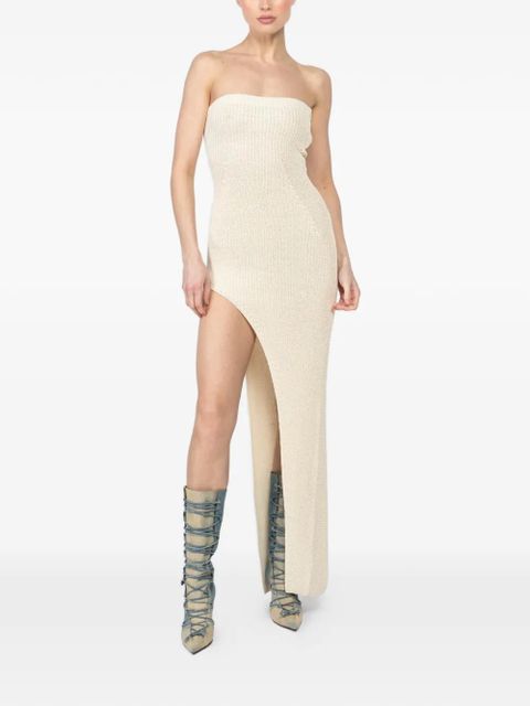 Aya Muse strapless split dress - Neutrals - zdjęcie produktu nr 2