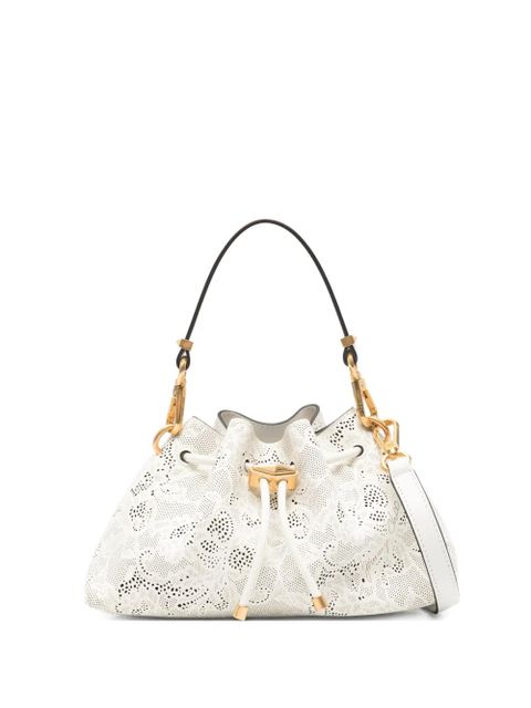 Jimmy Choo small Cinch perforated tote bag - White - zdjęcie produktu nr 1