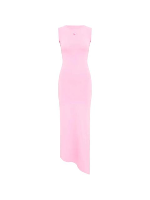 Marine Serre pearl logo asymmetrical midi dress - Pink - zdjęcie produktu nr 1