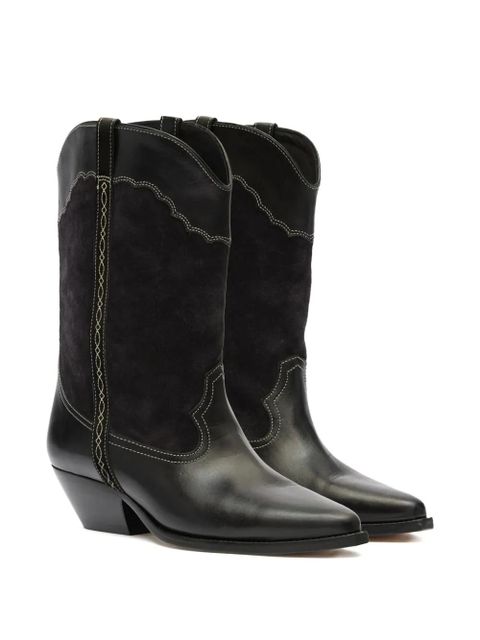 ISABEL MARANT x Duerto suede panel stitching boots - Black - zdjęcie produktu nr 2