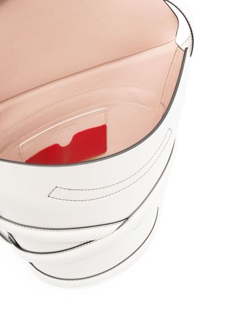 Alexander McQueen The Curve logo bucket bag - White