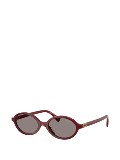 Miu Miu Eyewear Regard oval-frame sunglasses - Red - zdjęcie produktu nr 2