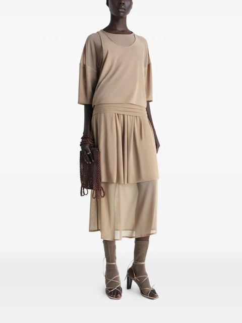 LEMAIRE double layer midi dress - Neutrals - zdjęcie produktu nr 2