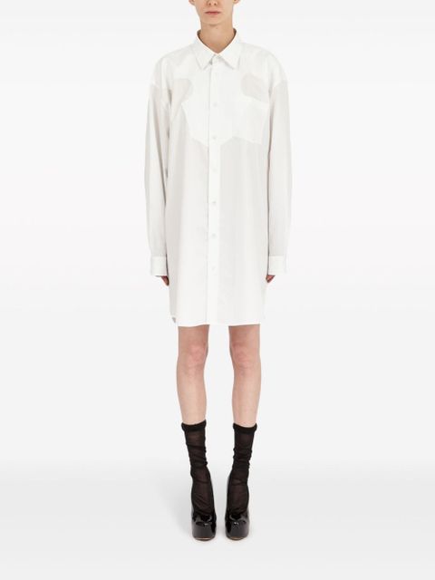 Maison Margiela cotton-poplin mini shirtdress - White - zdjęcie produktu nr 2