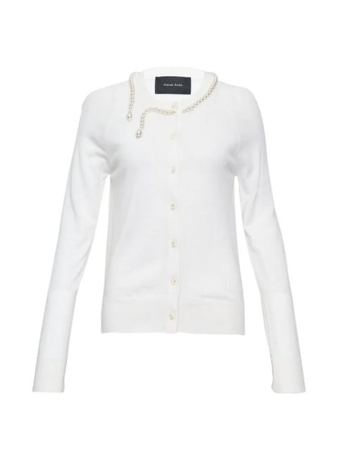 Simone Rocha faux-pearl embellished cardigan - White - zdjęcie produktu nr 1
