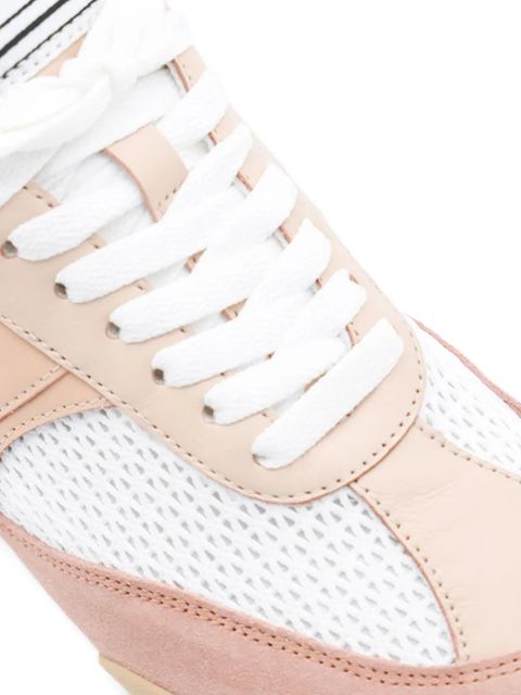 Chloé mesh-panel suede sneakers - Pink
