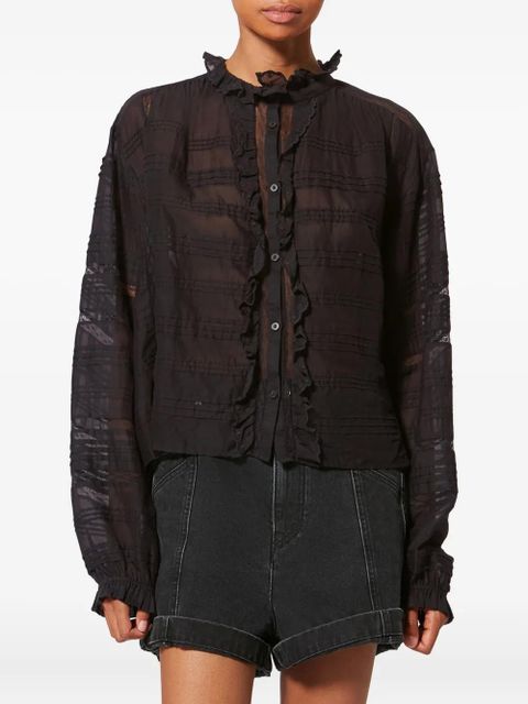 MARANT ÉTOILE Peline ruffled shirt - Black