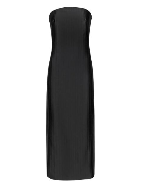 LouLou de Saison Giulia striped bustier midi dress - Black - zdjęcie produktu nr 1
