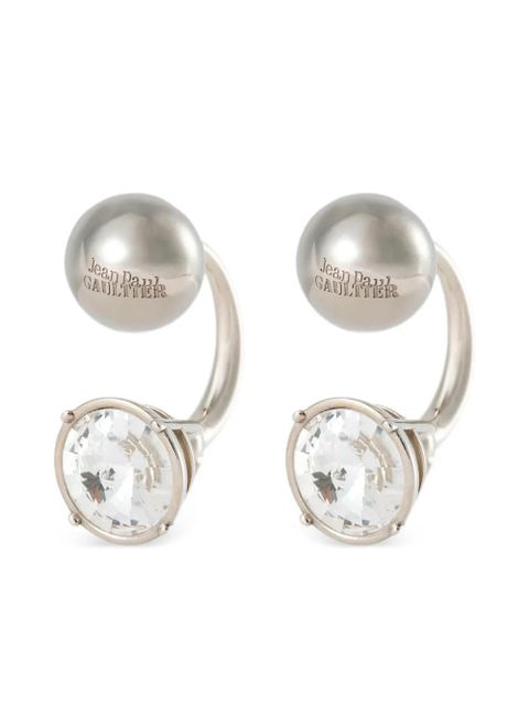 Jean Paul Gaultier crystal-embellished earrings - Silver