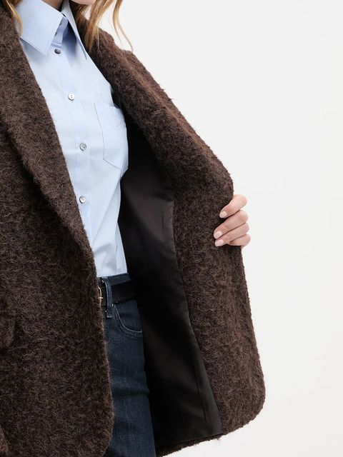 Haveone płaszcz kolor brązowy KMI-P063