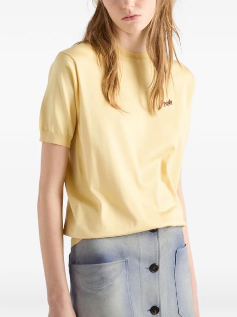 Prada silk crew-neck sweater - Yellow