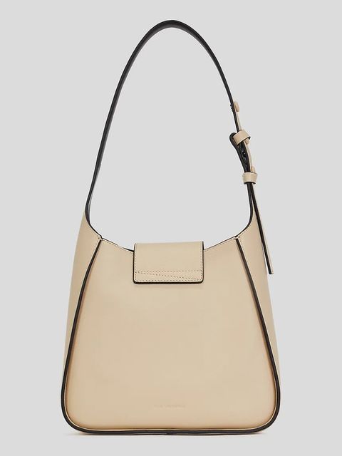 Karl Lagerfeld torebka skórzana K/SIGNATURE kolor beżowy A3W30048 - zdjęcie produktu nr 2