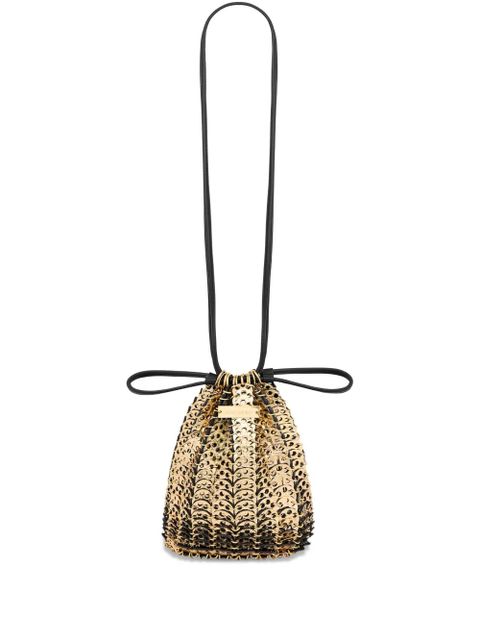 Rabanne iconic discs bucket flip bag - Black - zdjęcie produktu nr 1