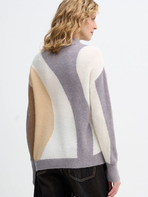 United Colors of Benetton sweter z dodatkiem wełny damski kolor szary lekki 11CZE10ER - zdjęcie produktu nr 2