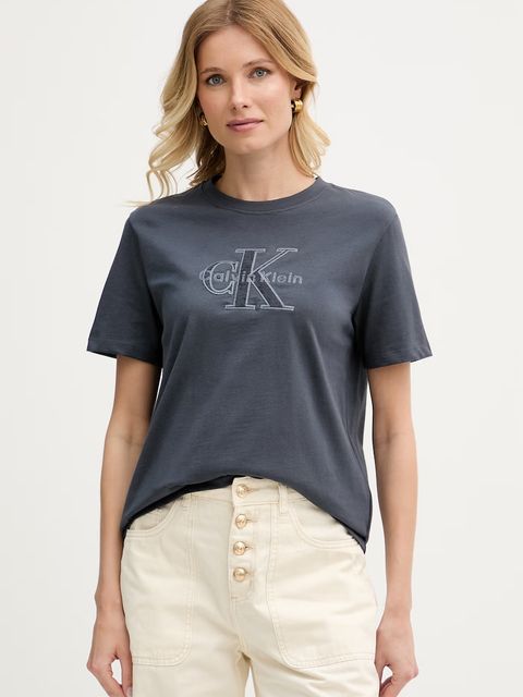 Calvin Klein Jeans T-shirt damski bawełniany - zdjęcie produktu nr 1