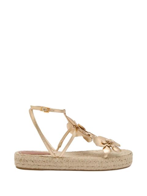 ZIMMERMANN Orchid floral-embellished espadrilles - Gold - zdjęcie produktu nr 1