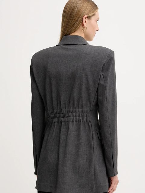 Pinko marynarka kolor szary jednorzędowa gładka 106097 A2ZT