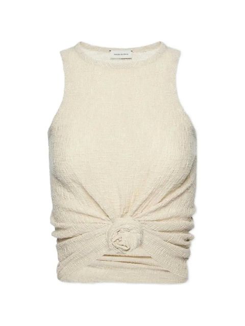 Magda Butrym crepe knotted tank top - Neutrals - zdjęcie produktu nr 1