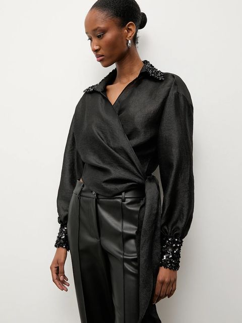 Answear.LAB bluzka damska kolor czarny z aplikacją - zdjęcie produktu nr 1